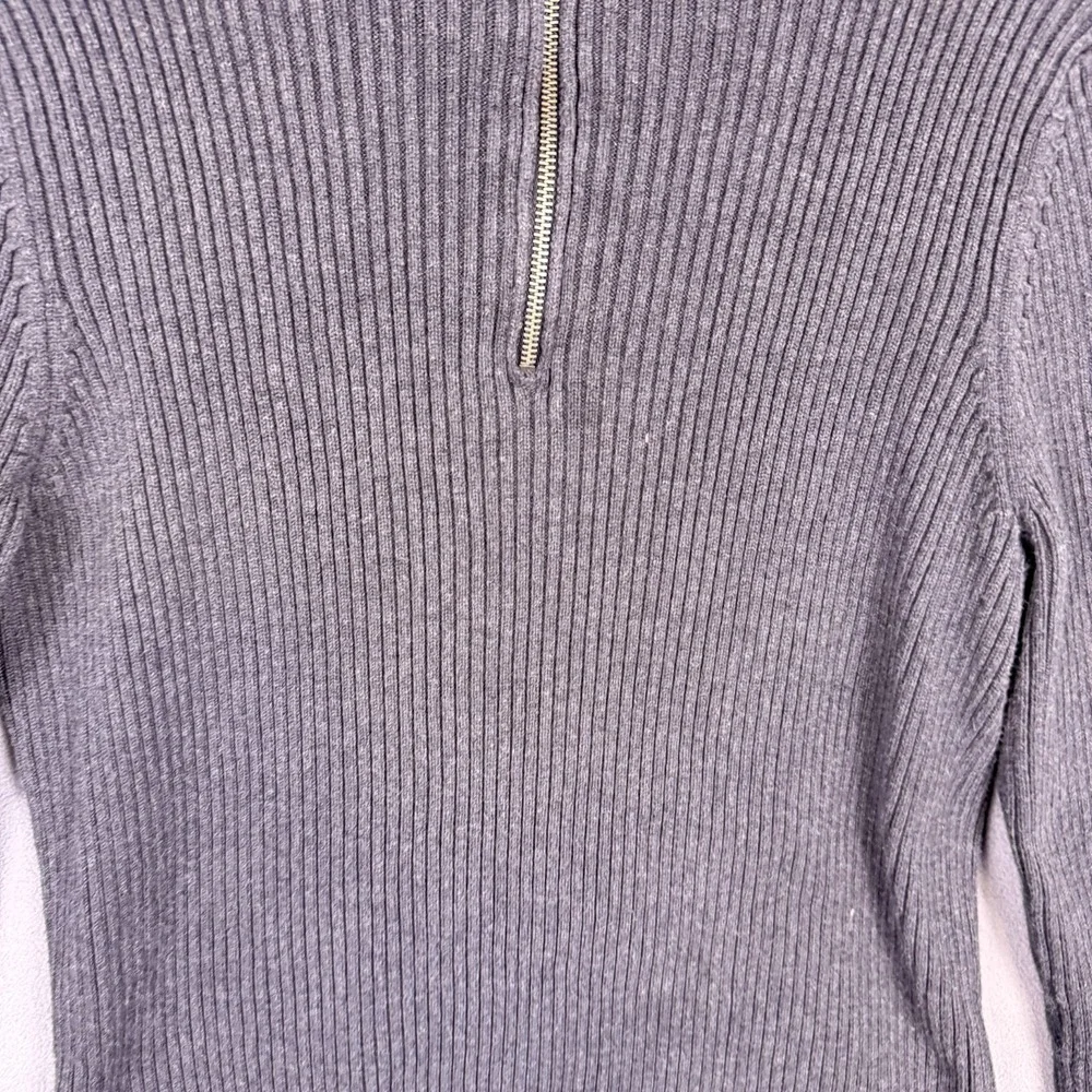 Y2K Converse One Star Mens Ribbed Knit Sweater 1/4 Zip Black L‎ Grunge Skate